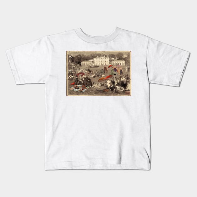 Picnic in Hampstead Kids T-Shirt by PrivateVices